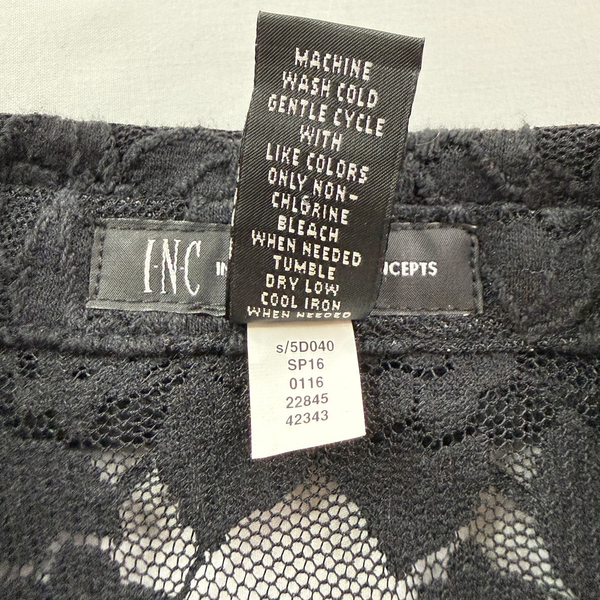INC International Concepts Black Lace Fitted Blazer
