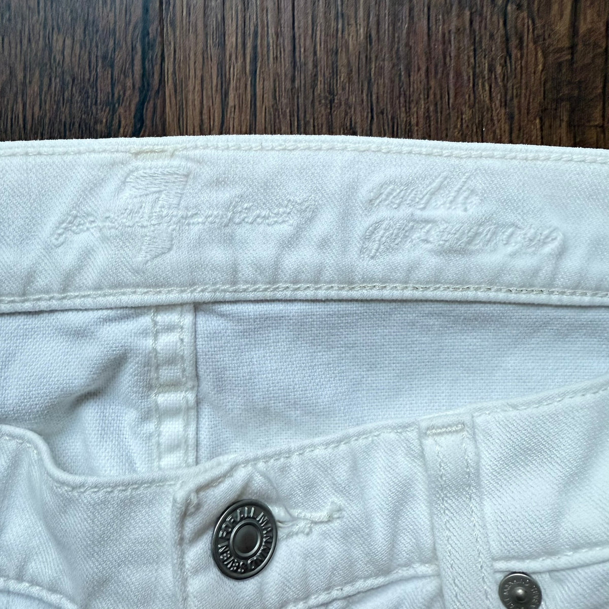 7 For All Mankind White Cropped Low Rise Jeans Women’s Size 29