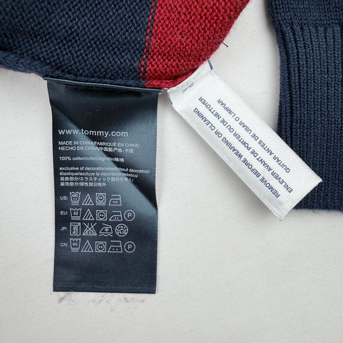 Tommy Hilfiger Striped Cotton Sweater Crewneck Preppy Coastal Nautical Men's M