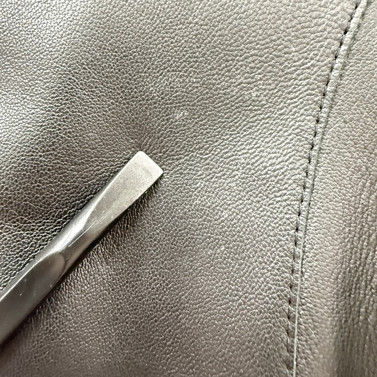 Caslon Black Lambskin Leather Blazer