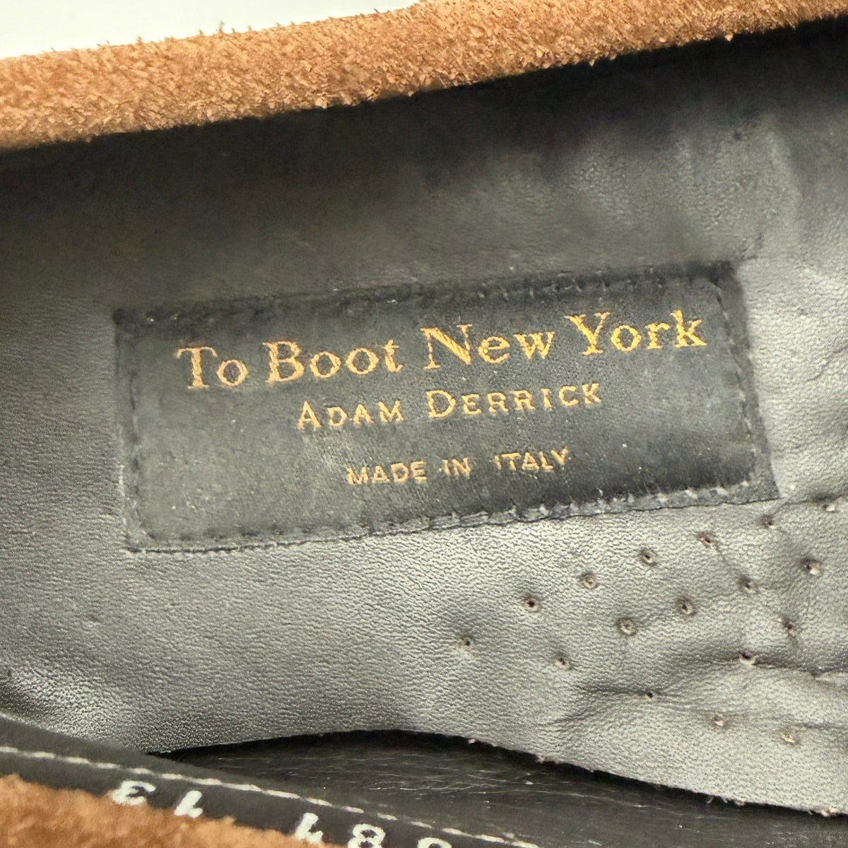 To Boot New York Adam Derrick Suede Penny Driving Loafers Brown 13 Made in Italy