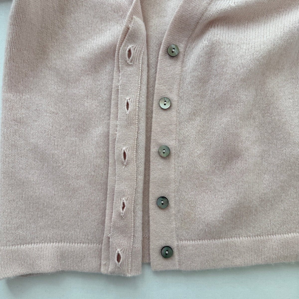Pure Collection 100% Cashmere Cardigan Soft Pink Cozy Luxury Minimal