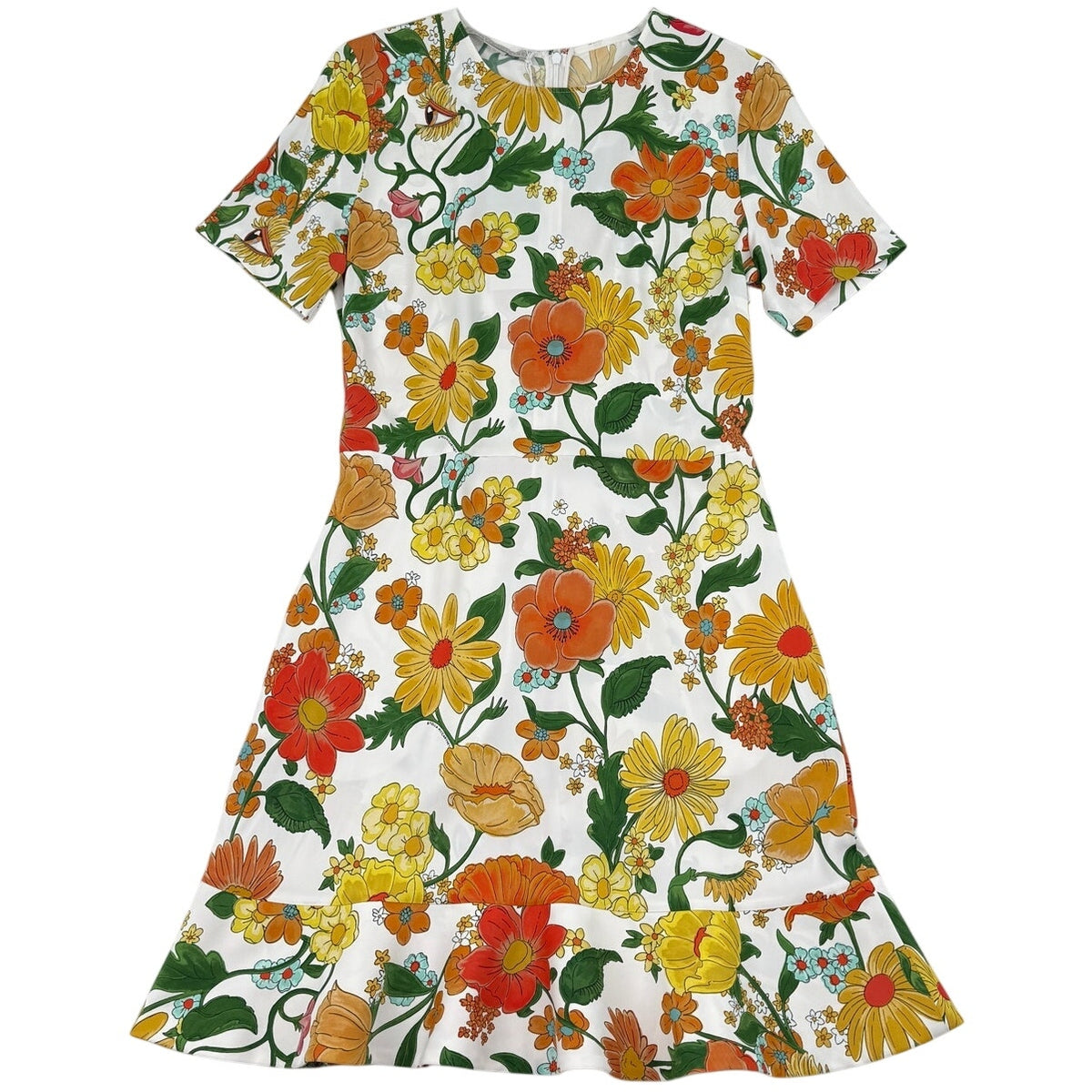 Stella McCartney Floral Mini Dress Sustainable Viscose Sz 44 NWT Spring Summer