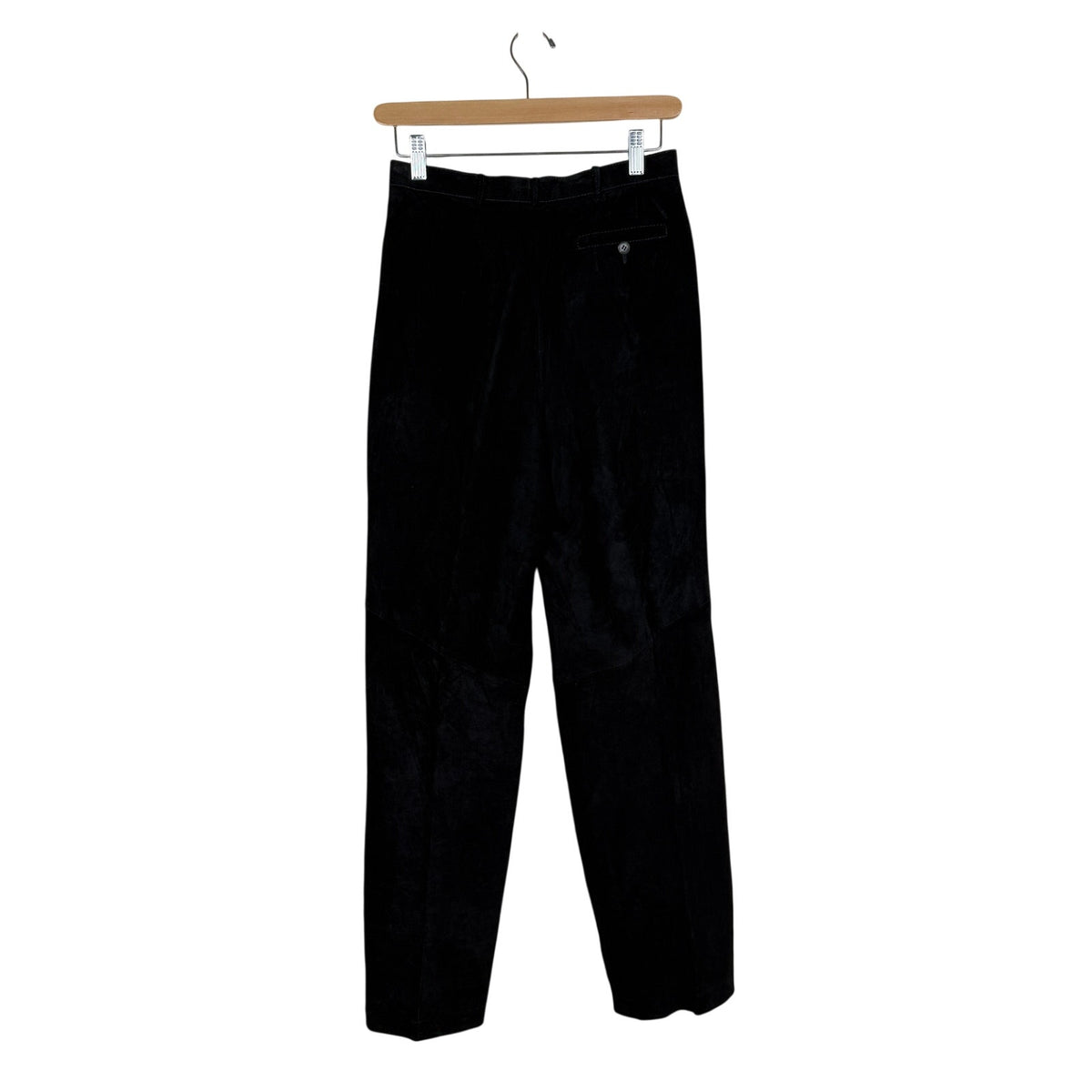 The Eagle's Eye Black Suede Leather Pants