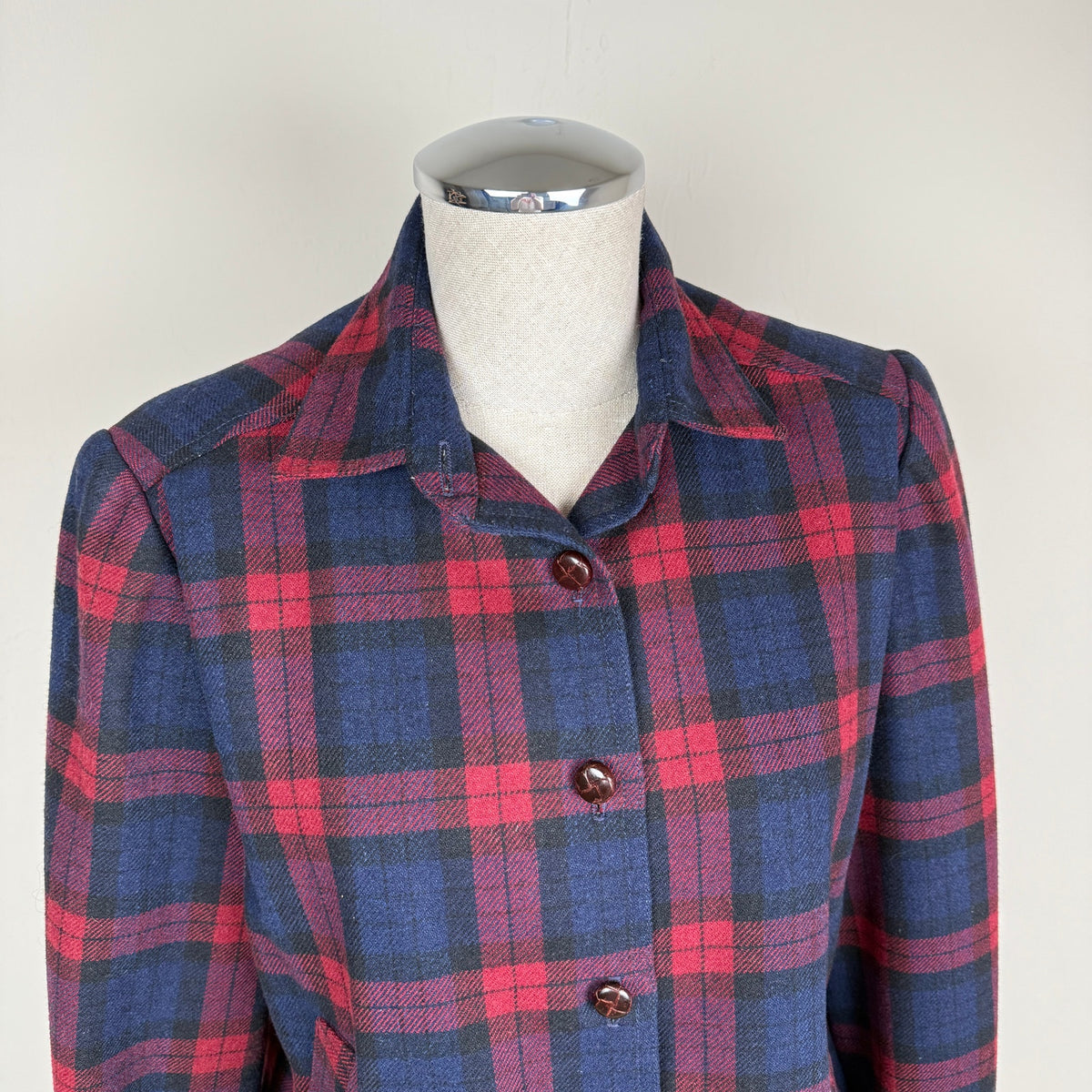 Vintage Schrader Sport Wool Plaid Jacket