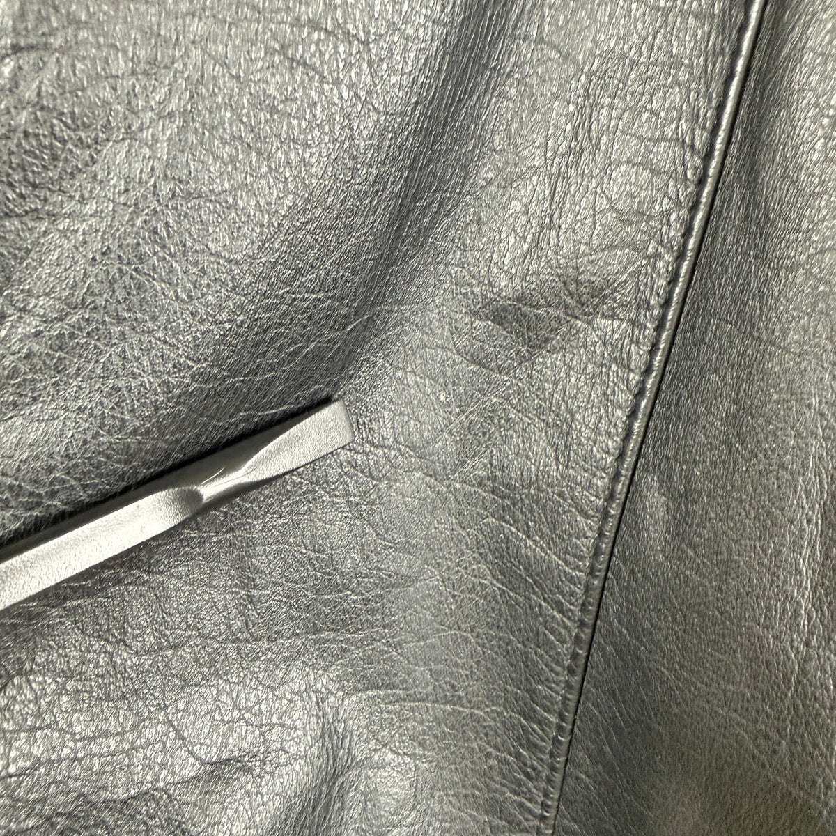 Vintage Pelle Black Genuine Leather Long Coat