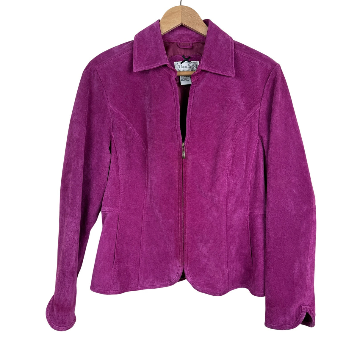 Live a Little Pink Suede Leather Jacket