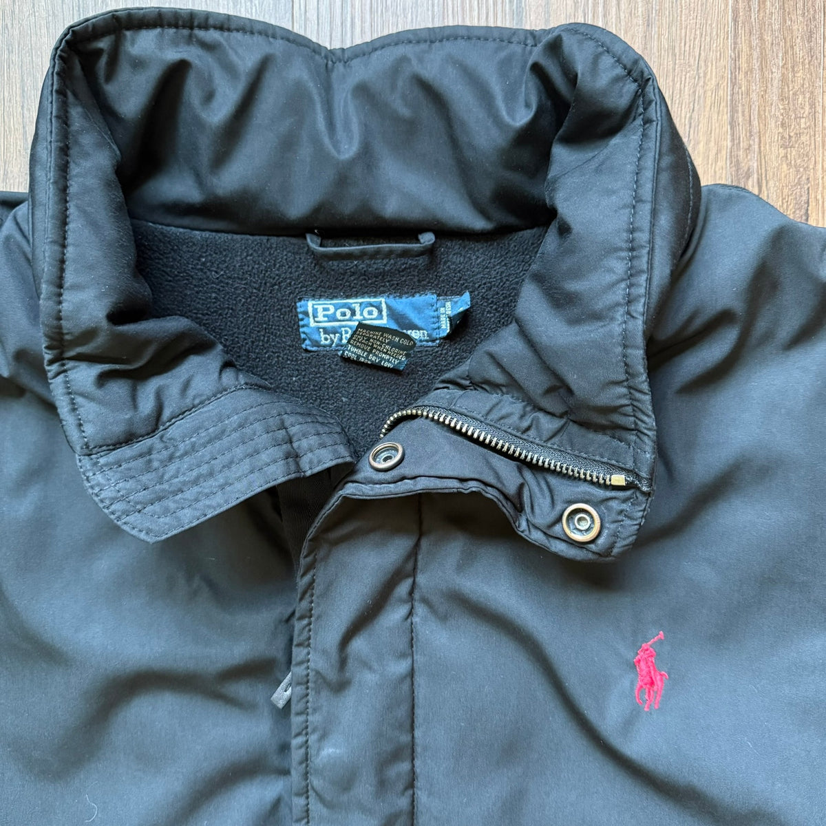 Polo Ralph Lauren Black Jacket Men’s XL Preppy Red Pony Logo