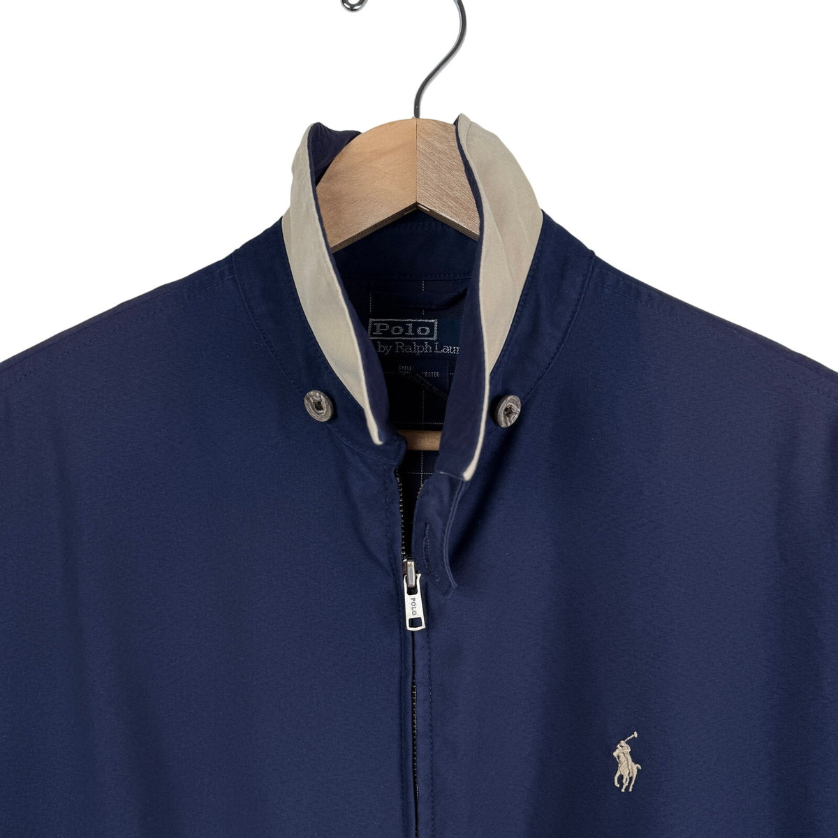 Polo Ralph Lauren Navy Plaid-Lined Harrington Jacket