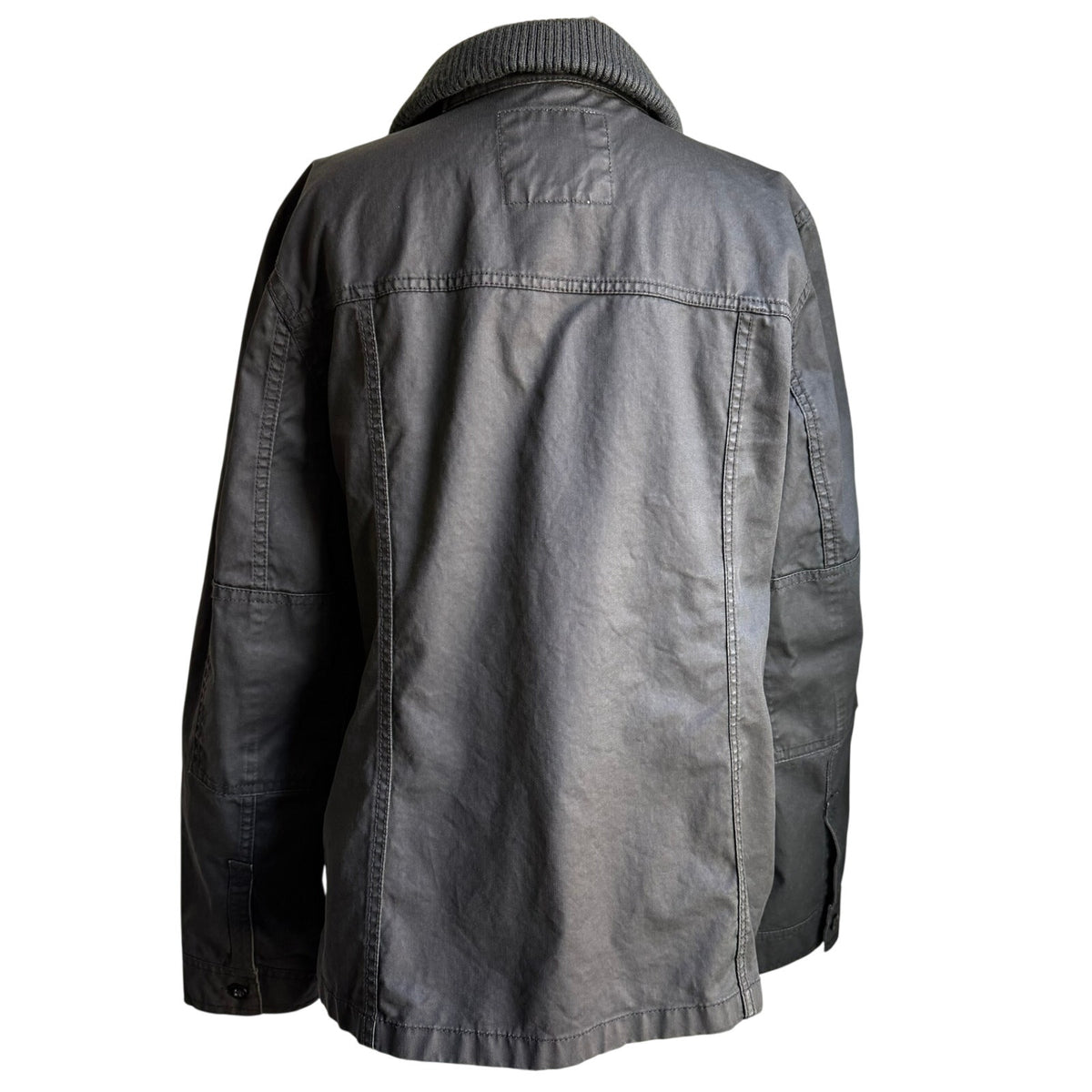 J.Crew Washed & Aged Utility Jacket Black Cotton Women's Large