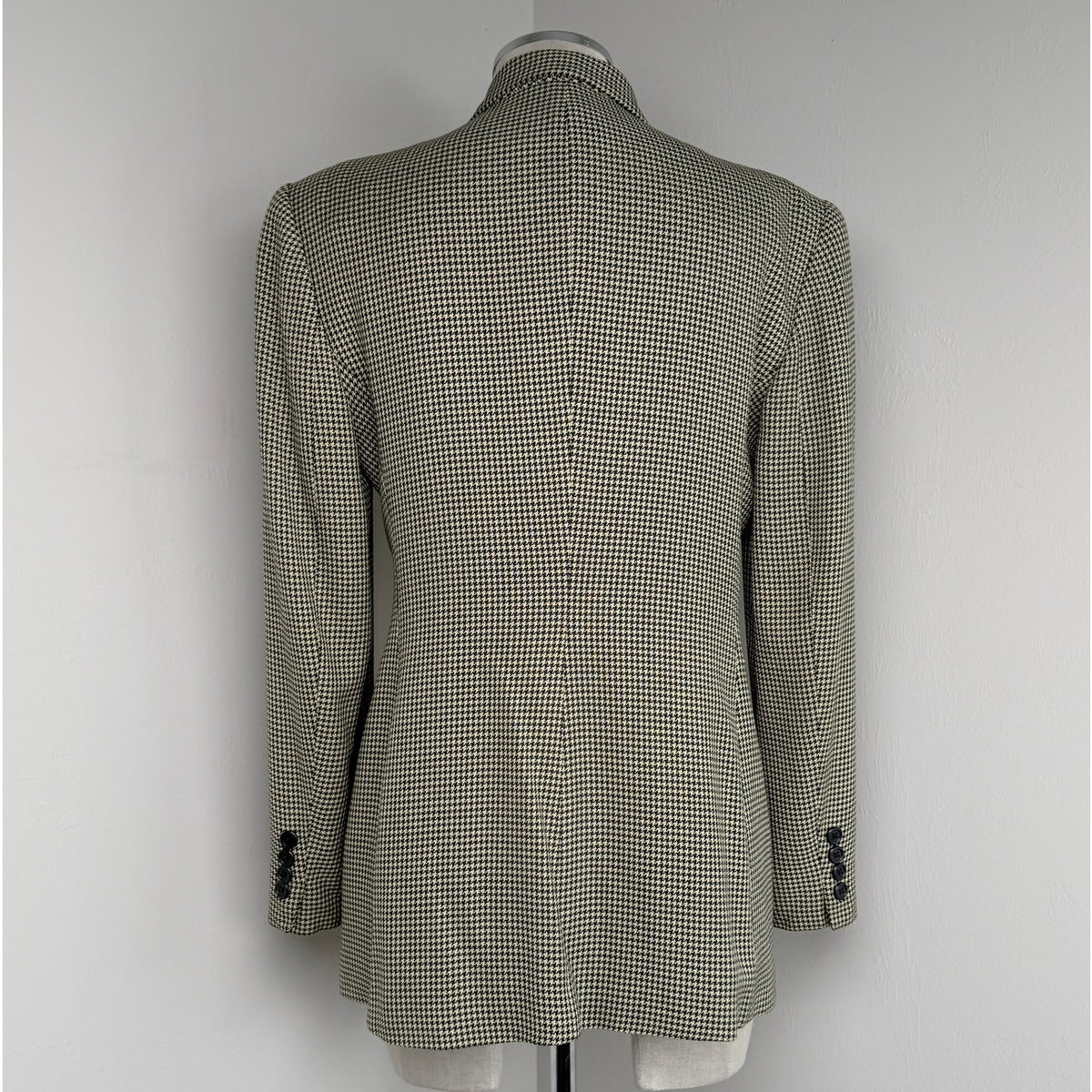 Vintage Lauren Ralph Lauren Houndstooth Tailored Blazer USA Women's 4 Equestrian