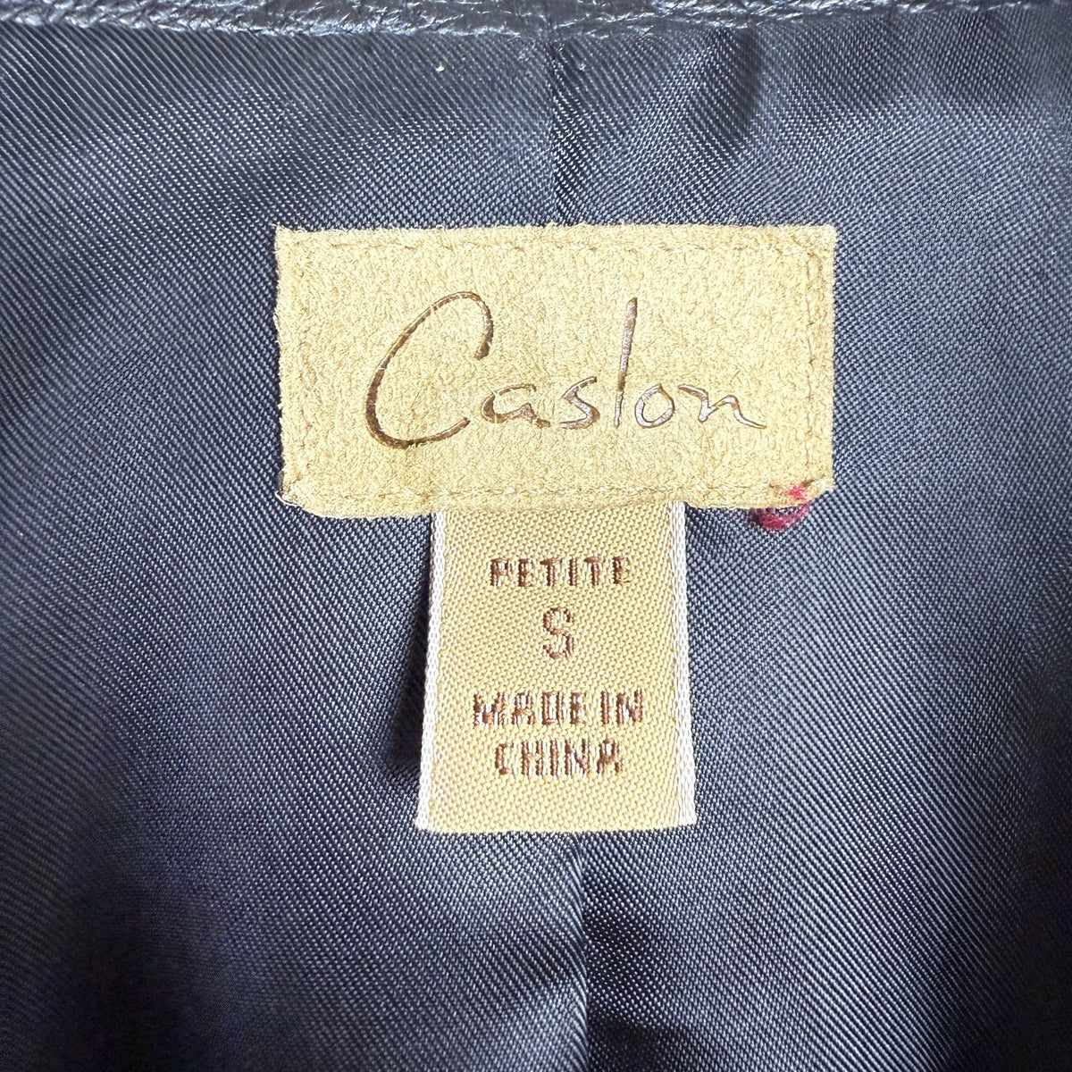 Caslon Black Lambskin Leather Blazer