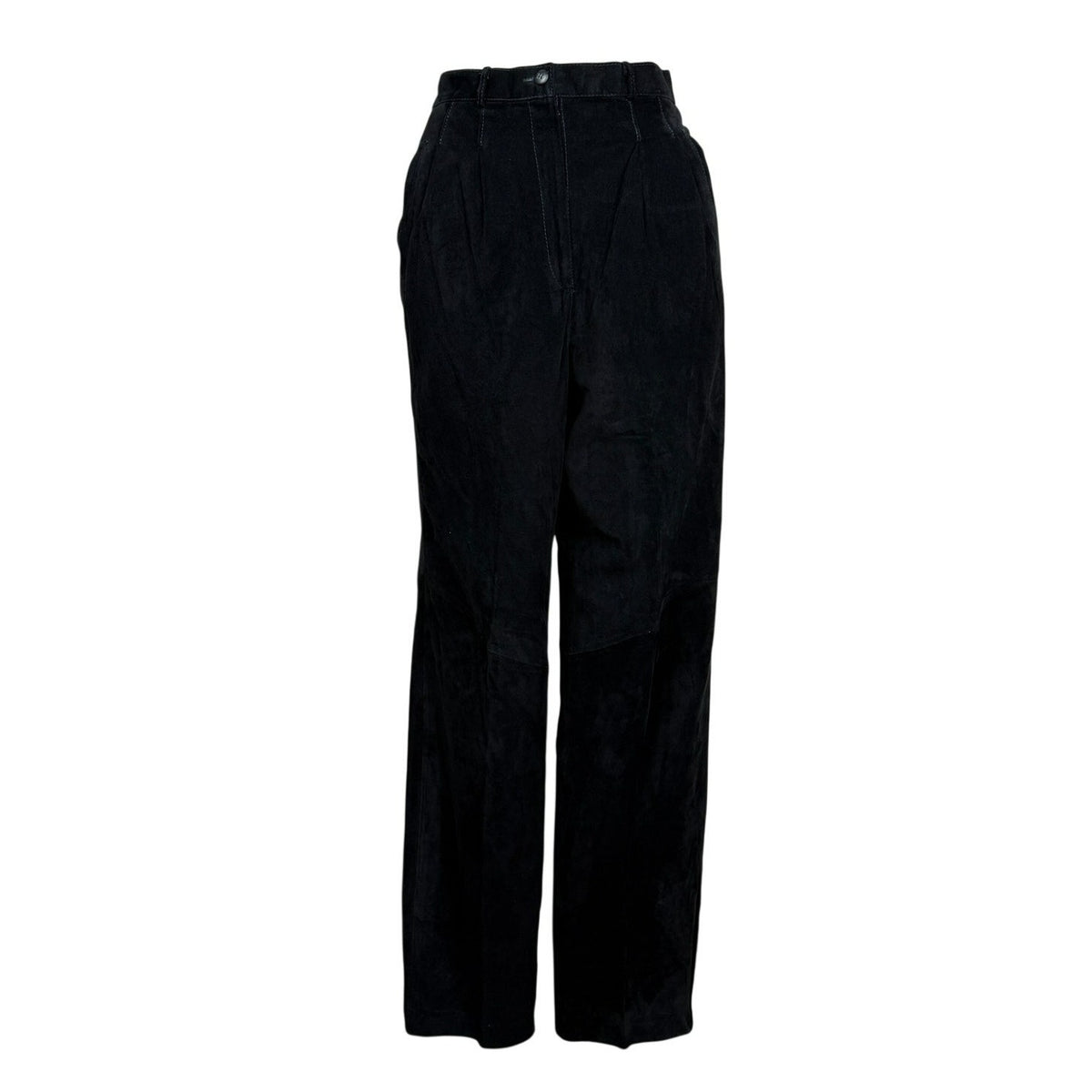 The Eagle's Eye Black Suede Leather Pants