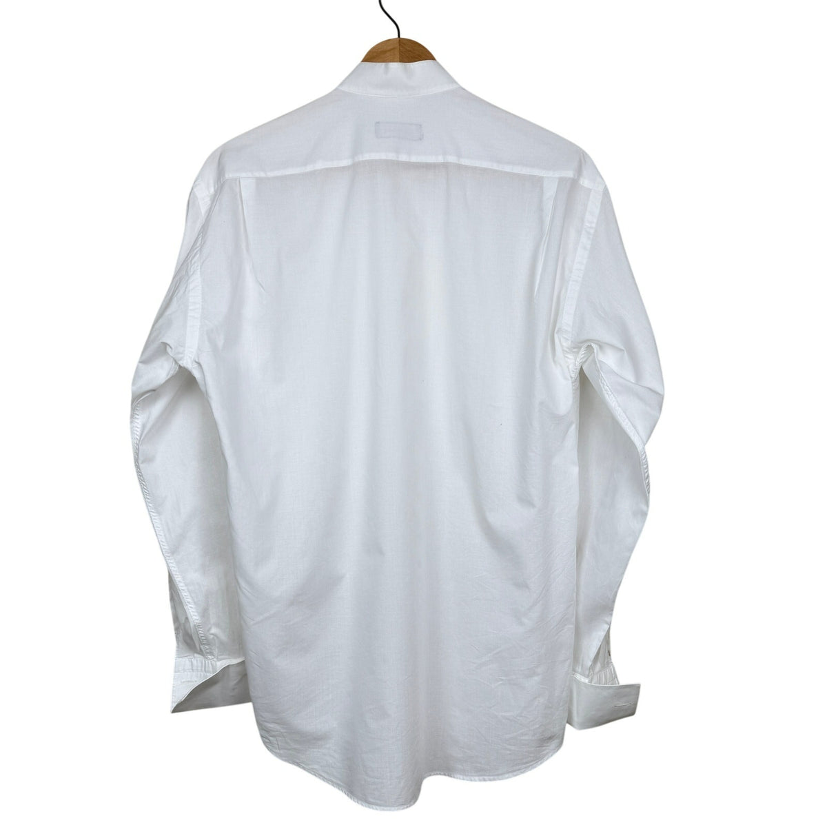 Canali Tuxedo Shirt White Pleated Bib French Cuff 15/38 Made in Italy