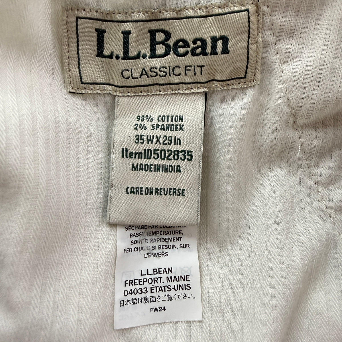 L.L.Bean Classic Fit Corduroy Pants