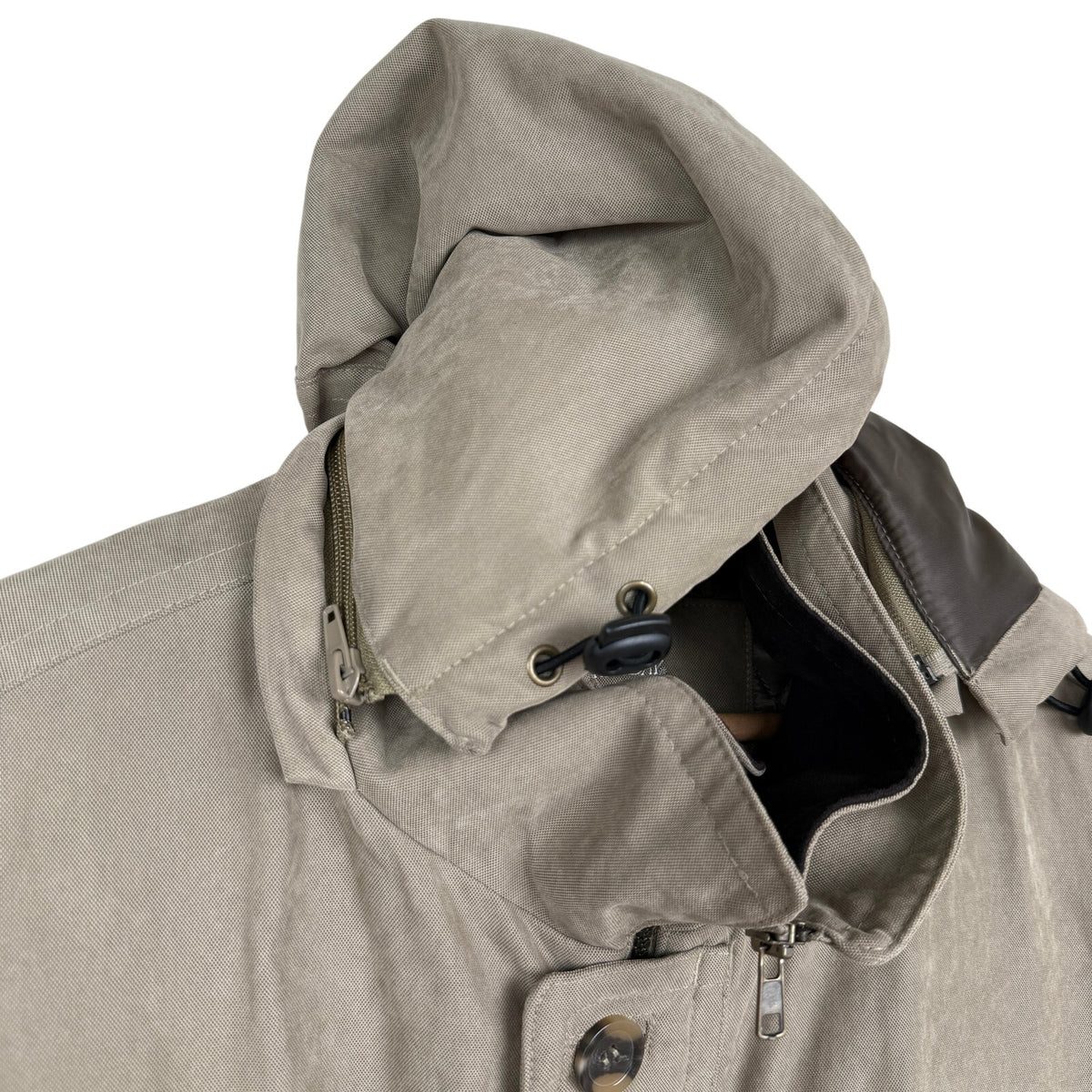 Vintage St John's Bay Field Jacket Nylon Insulated XL Khaki Utility Y2K Workwear