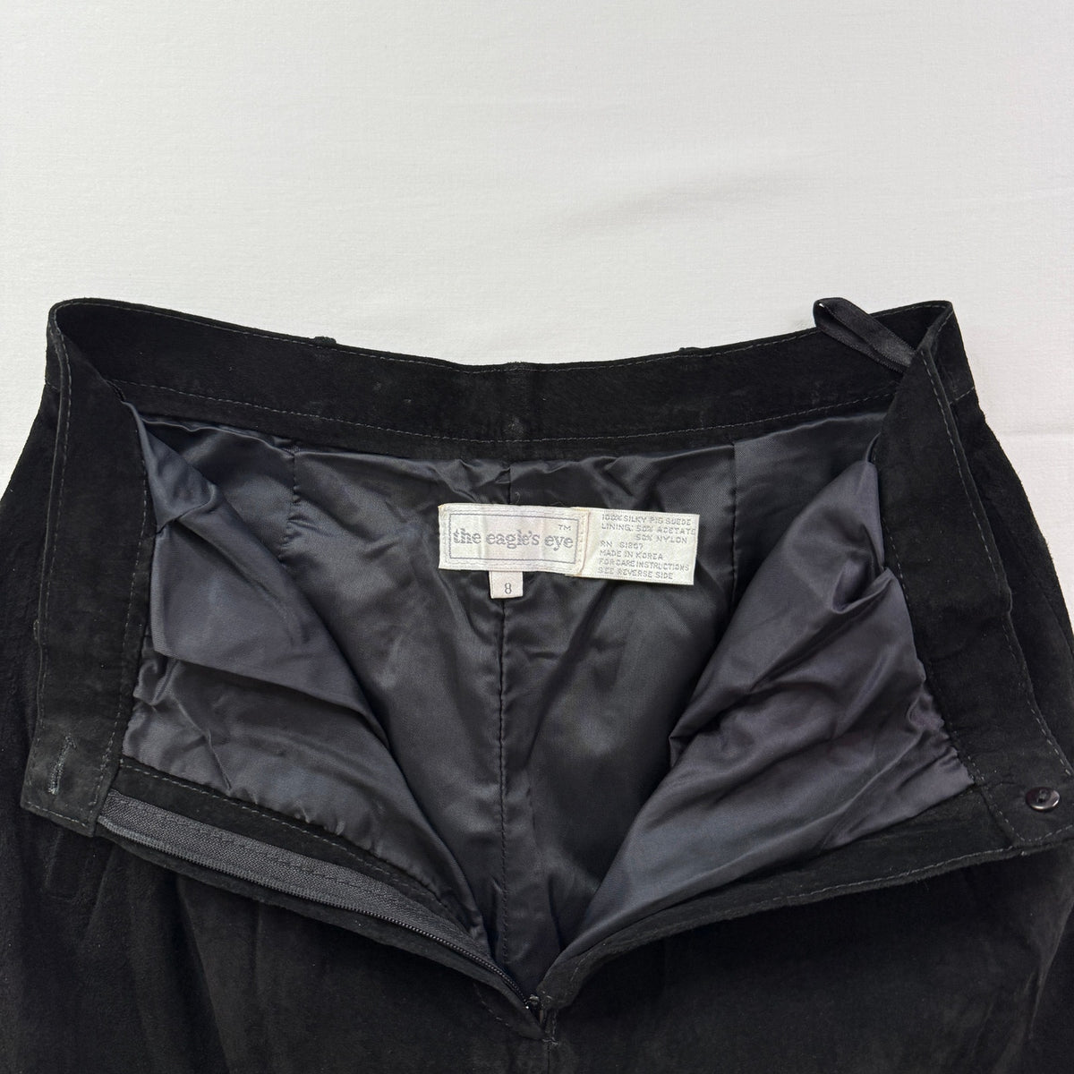 The Eagle's Eye Black Suede Leather Pants