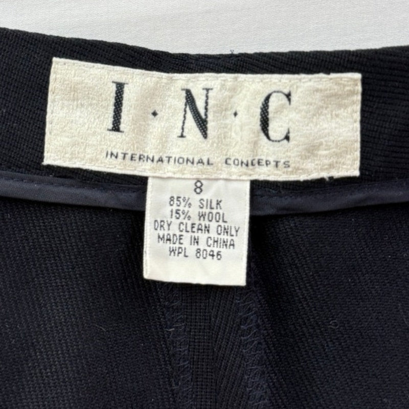 Vintage INC Silk Wool Pleated Trousers