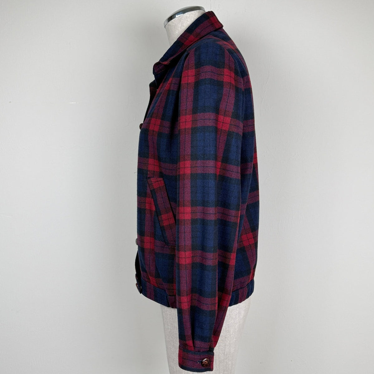 Vintage Schrader Sport Wool Plaid Jacket