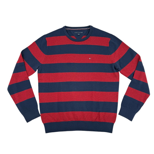 Tommy Hilfiger Striped Cotton Sweater Crewneck Preppy Coastal Nautical Men's M