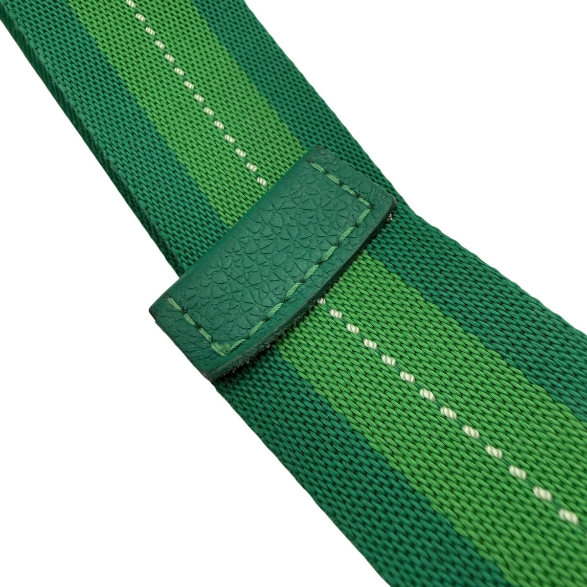 J.Lindeberg Green Striped D-Ring Golf Belt