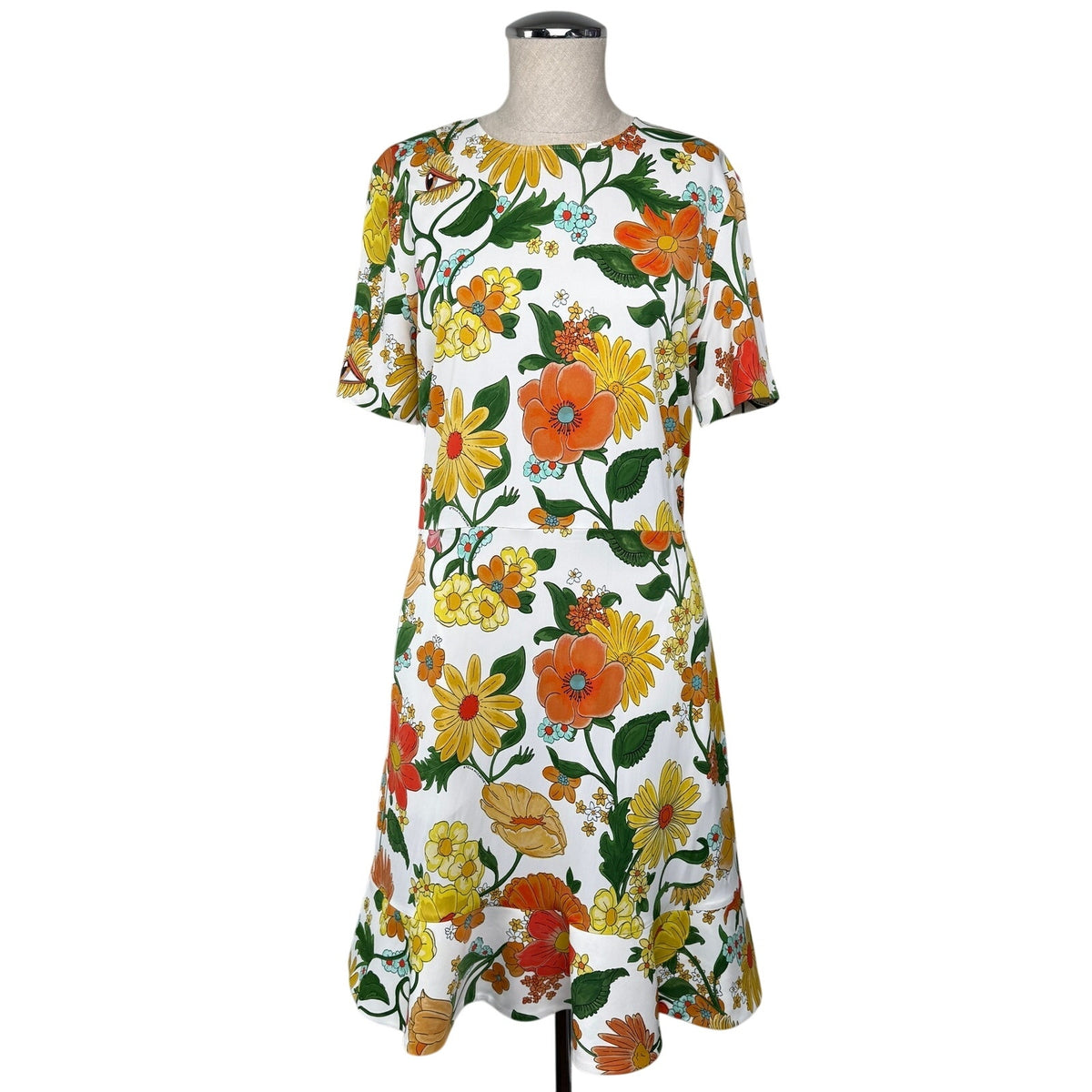 Stella McCartney Floral Mini Dress Sustainable Viscose Sz 44 NWT Spring Summer