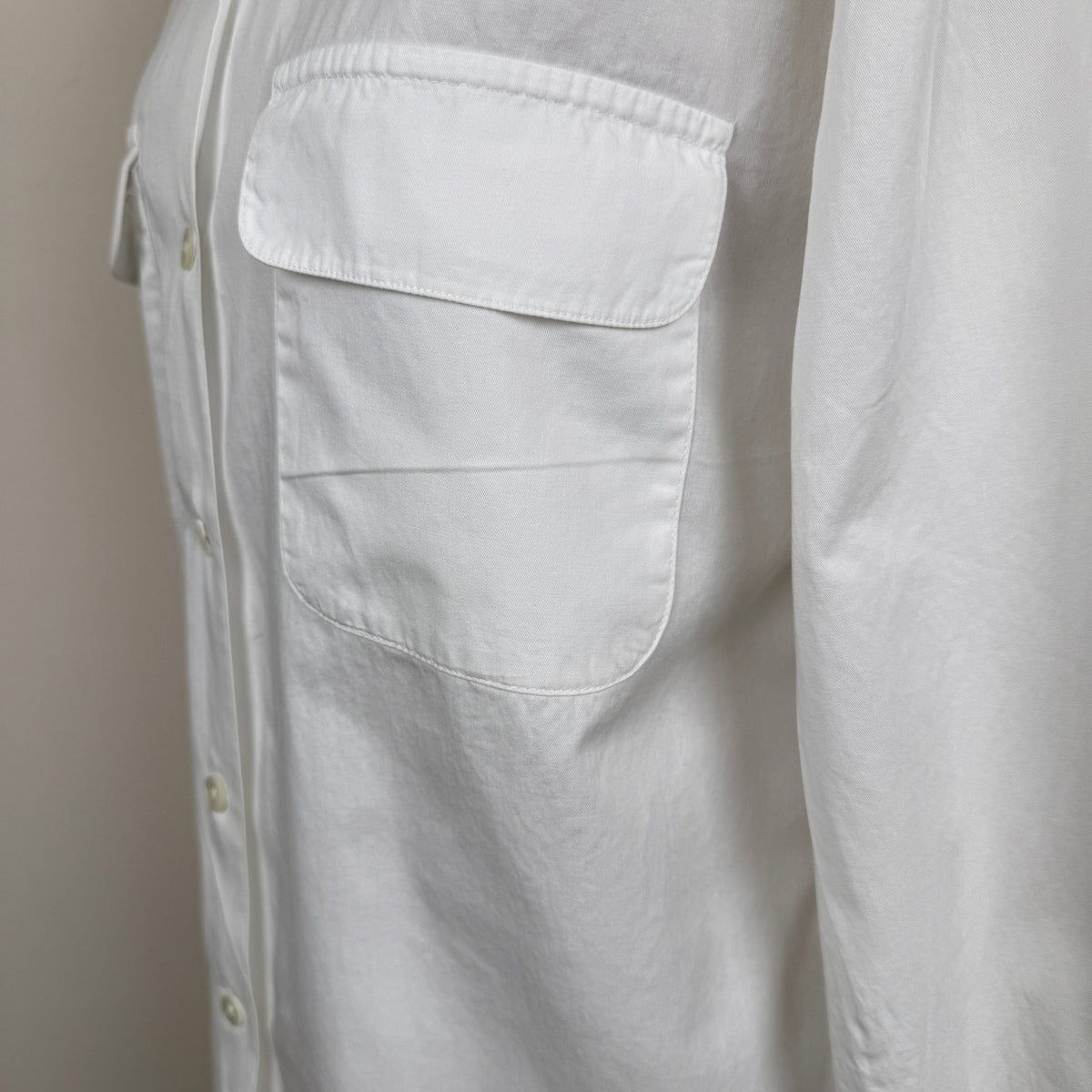 Vintage Gap Cotton Button Down Shirt White Medium 90s Minimal Utility Workwear