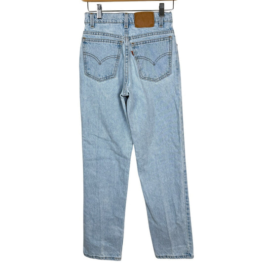 Vintage Levi's 505 Jeans Orange Tab USA Classic Fit W27 L28 90s Light Wash