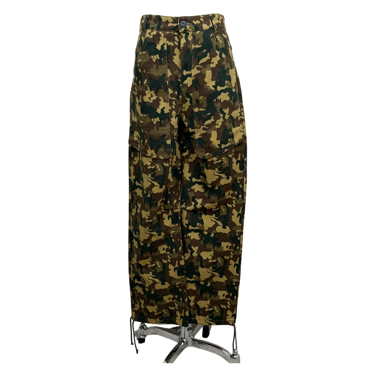 Zara Camouflage Cotton Cargo Pants