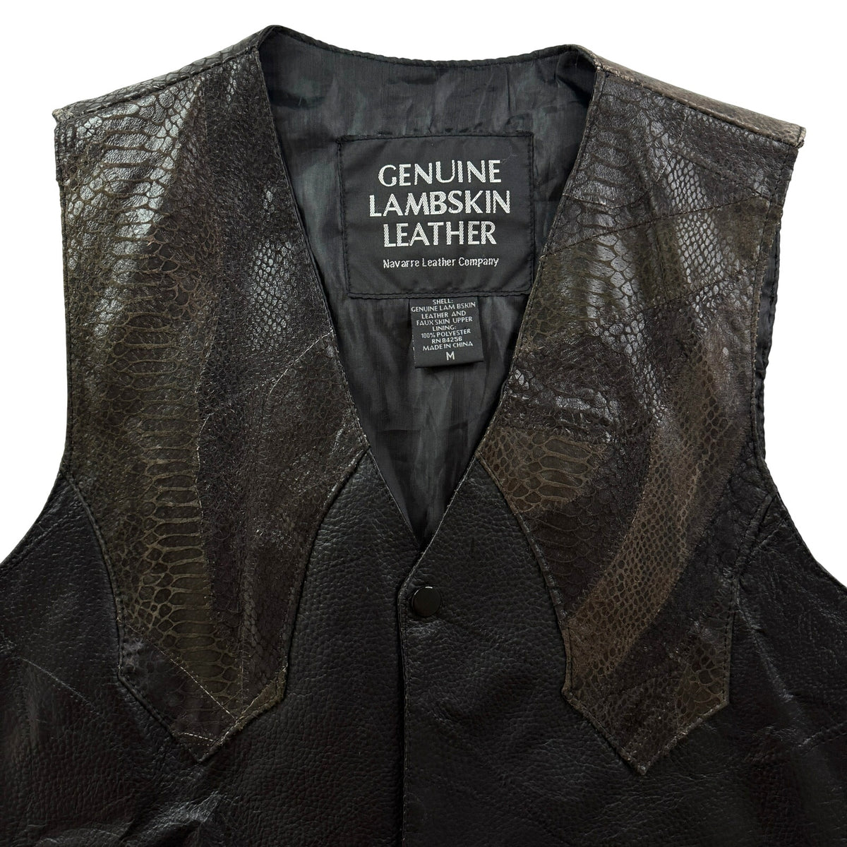 Navarre Leather Lambskin Western Vest