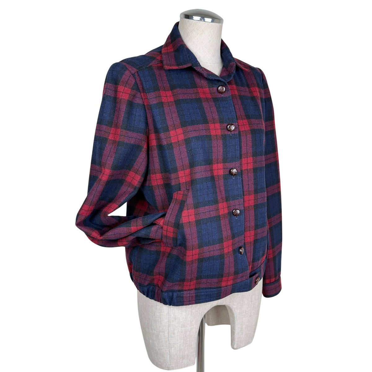 Vintage Schrader Sport Wool Plaid Jacket