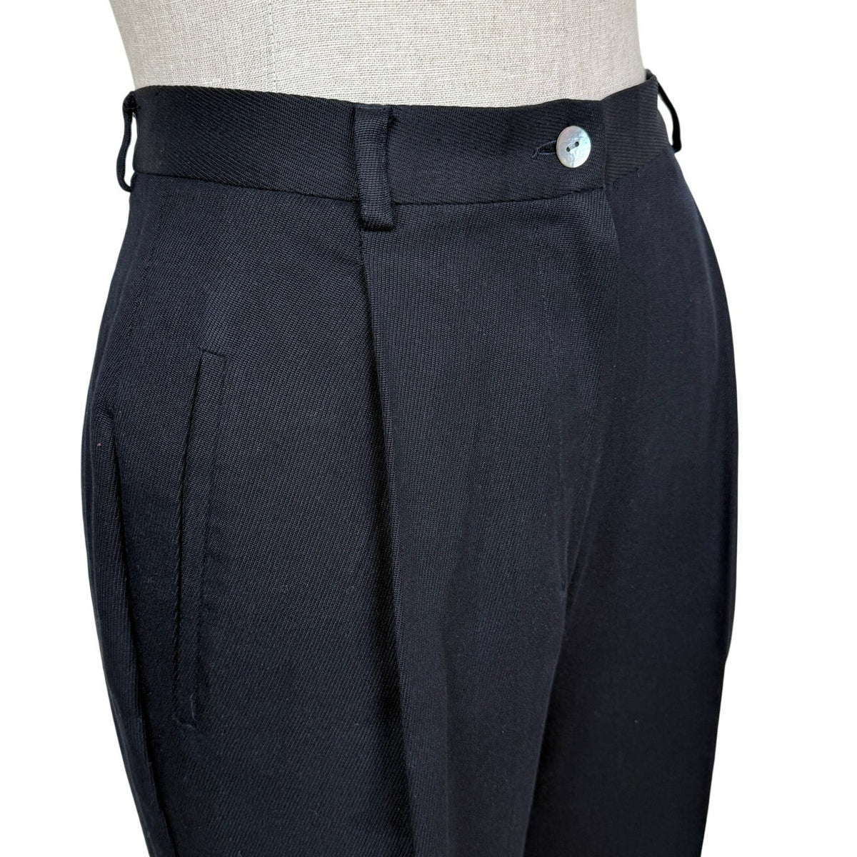 Vintage INC Silk Wool Pleated Trousers