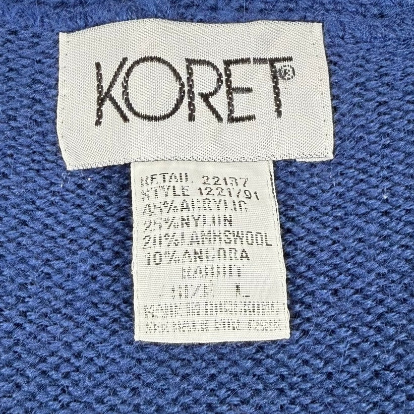 Koret Wool Blend Embroidered Sweater Vest Paisley Western Boho Cowgirl Large