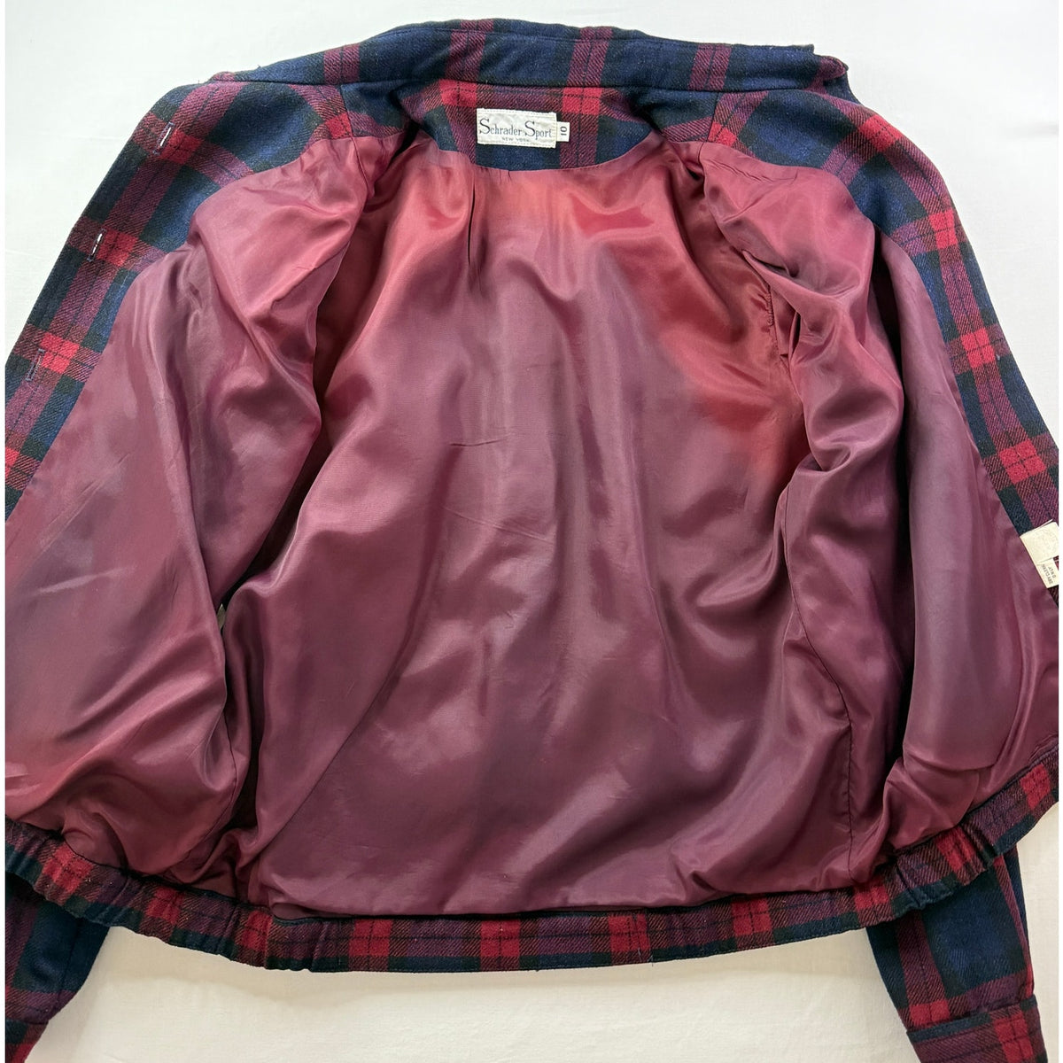 Vintage Schrader Sport Wool Plaid Jacket
