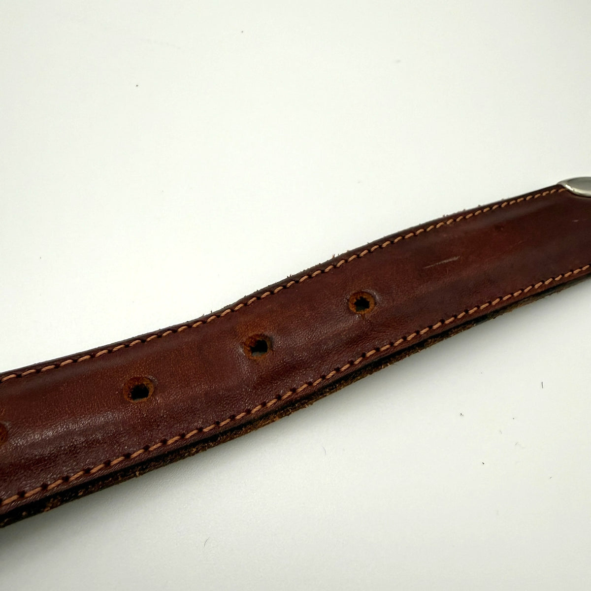 Nautica Leather Belt Brown Size 32 Made in Italy Vintage 90s Y2K Preppy Coastal