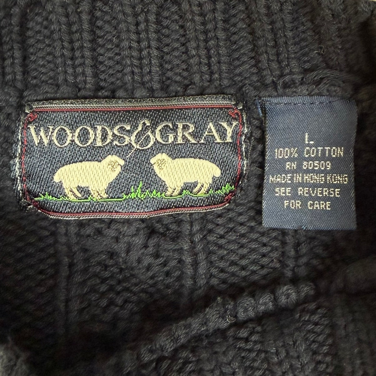 Woods & Gray Vintage Striped Cotton Sweater Crewneck Pullover Preppy Heritage