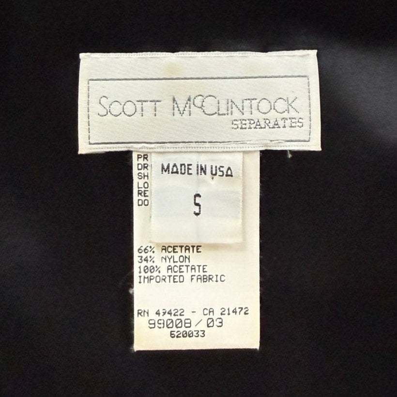Vintage Scott McClintock Black Cropped Bolero Jacket