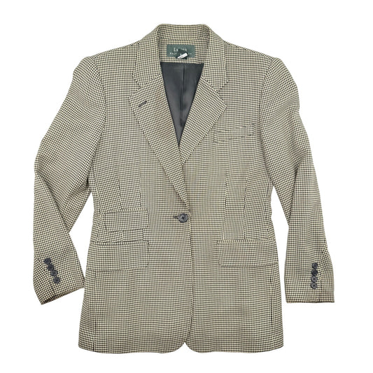 Vintage Lauren Ralph Lauren Houndstooth Tailored Blazer USA Women's 4 Equestrian