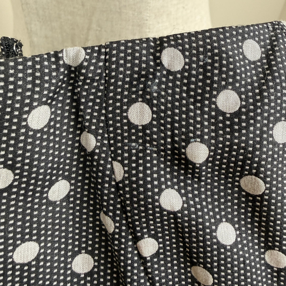 Alice by Temperley Silk Cotton Polka Dot Geo Mini Dress Black White Size 8 NWT