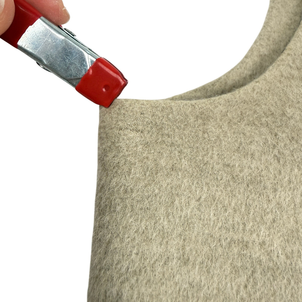 Jil Sander Wool Angora Cashgora Sheath Dress Oatmeal Minimalist Sz IT 38