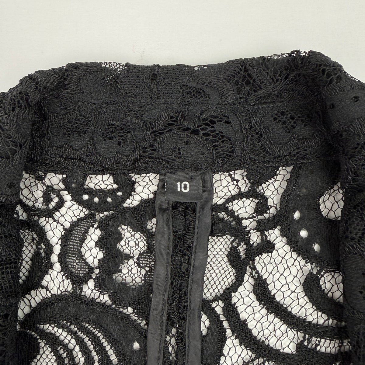 Giancarlo Ferrari Lace Blazer Sheer Jacket Size 10 Black Vintage 90s Romantic