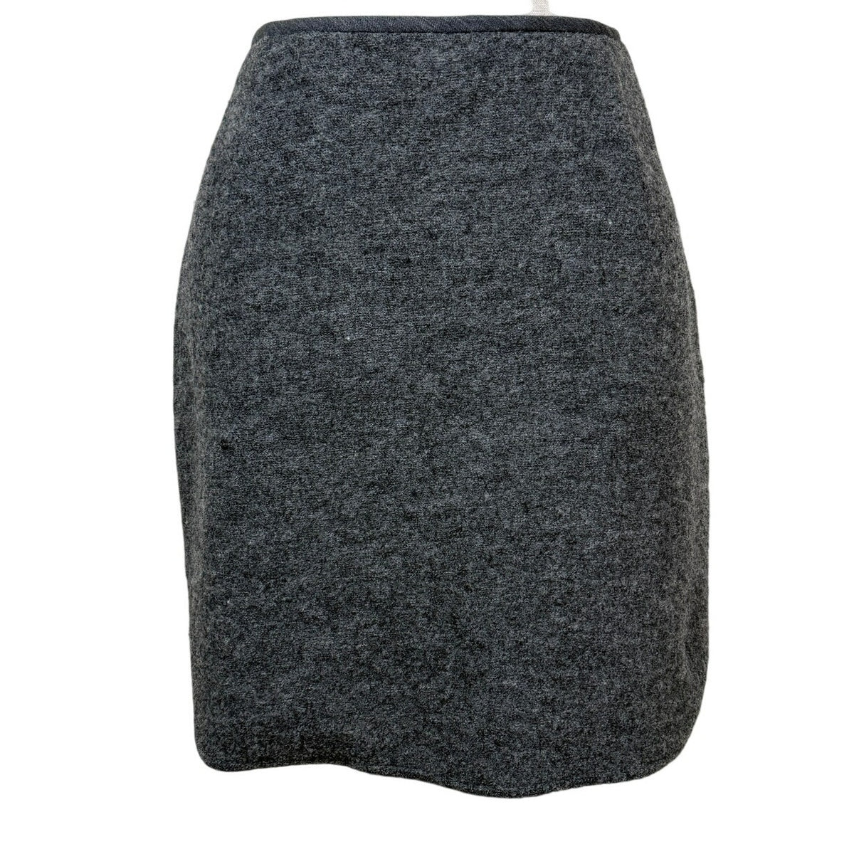 Vintage Emanuel Ungaro Liberte Wool Mini Skirt Petite M Gray 90s Minimal