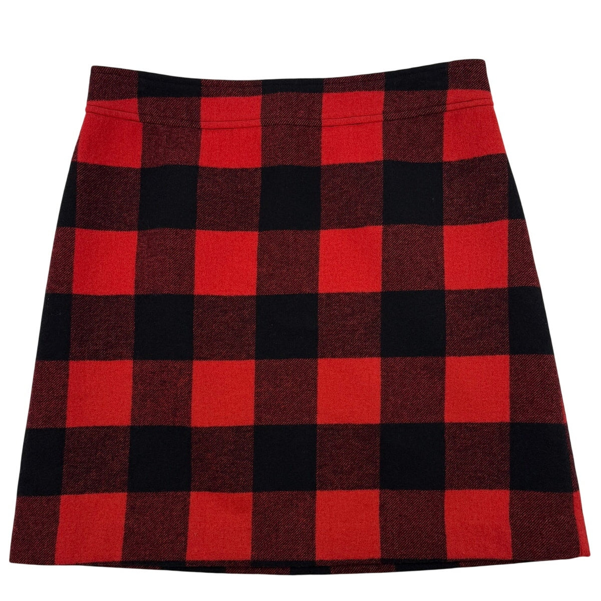 J.Crew Buffalo Plaid Wool Blend Mini A-line Skirt Size 8 Preppy Heritage Fall