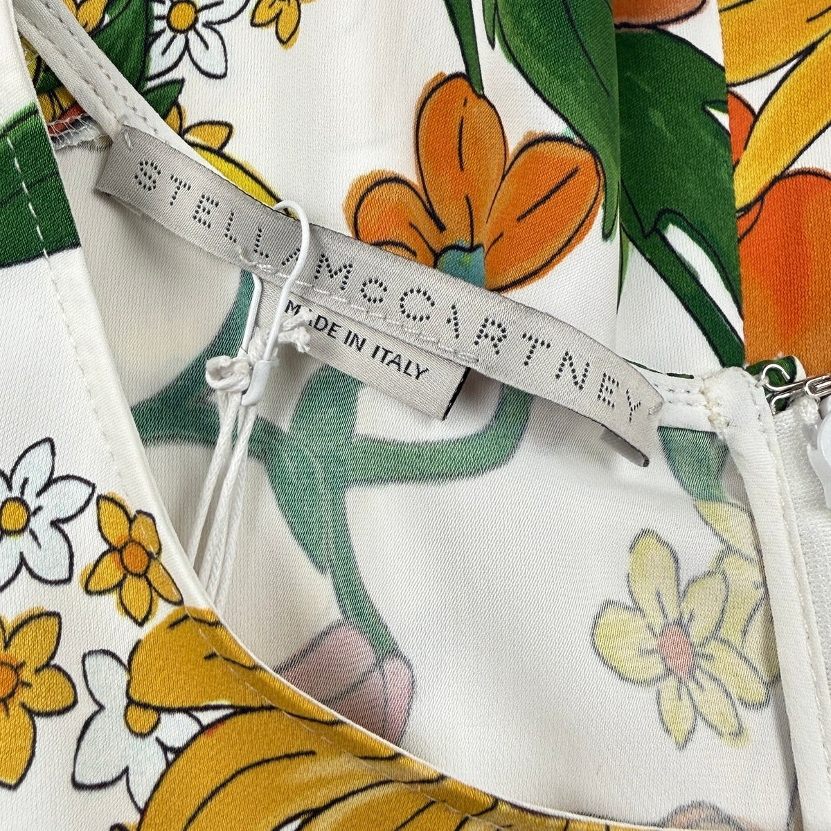 Stella McCartney Floral Mini Dress Sustainable Viscose Sz 44 NWT Spring Summer