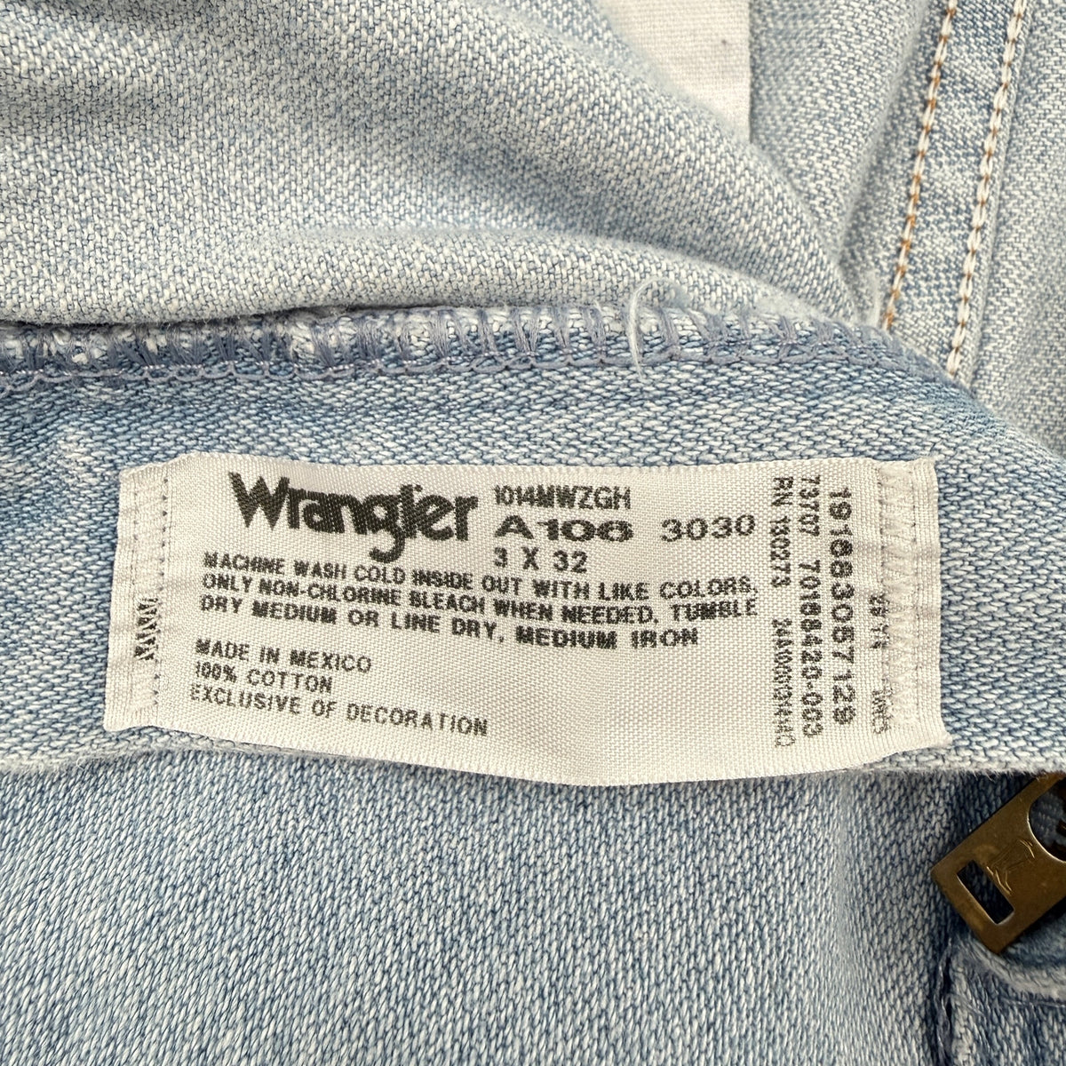 Wrangler Cowboy Cut Jeans Womens 3x32 High Rise Western Light Wash Denim