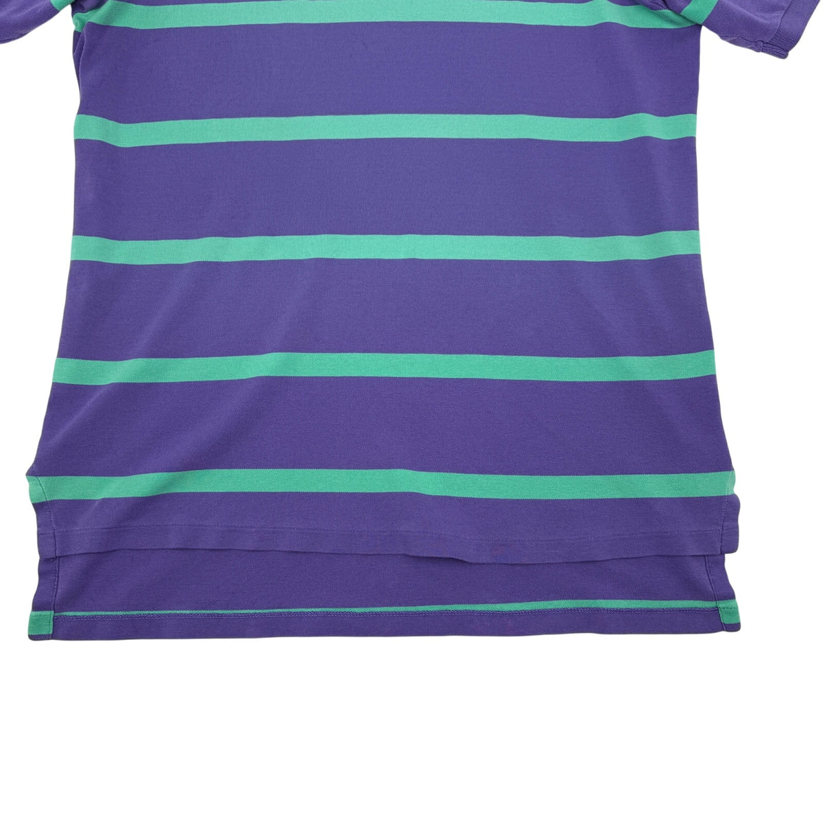 Vintage Polo Ralph Lauren Stripe Polo Shirt Purple Green Made in USA L