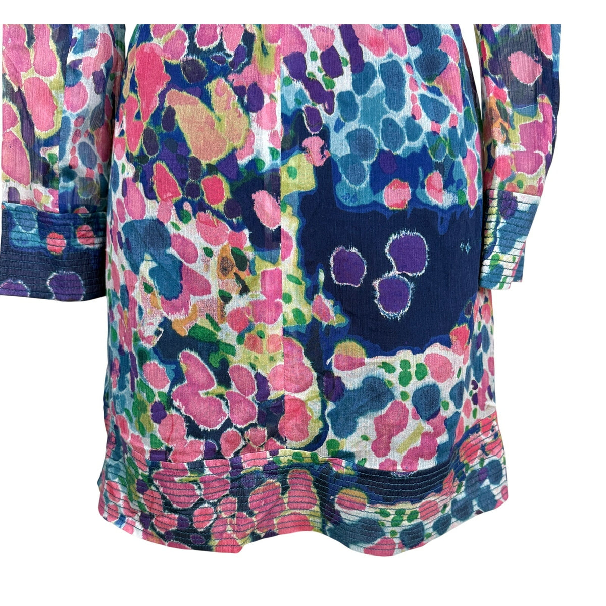 RACHEL Rachel Roy Cotton Silk Floral Belted Shirt Dress