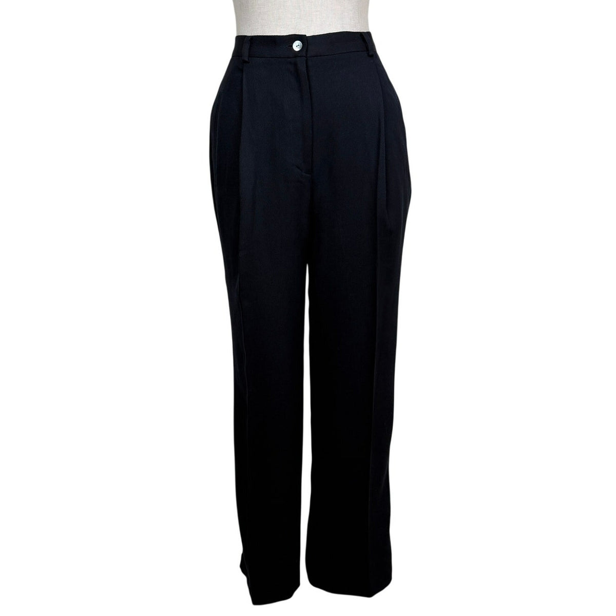 Vintage INC Silk Wool Pleated Trousers