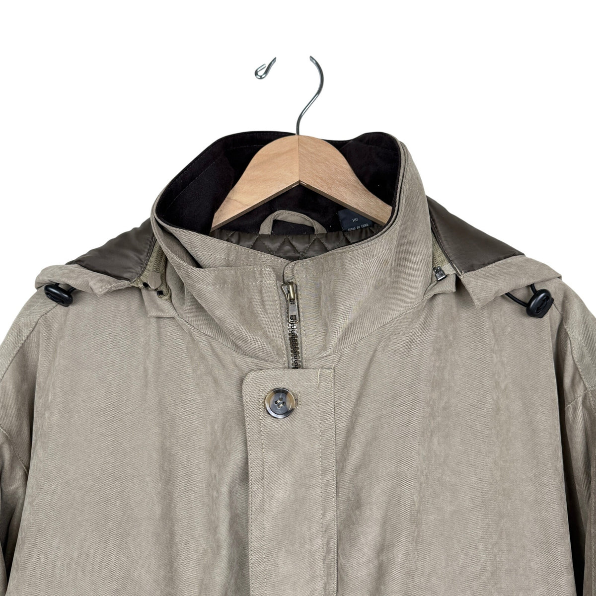 Vintage St John's Bay Field Jacket Nylon Insulated XL Khaki Utility Y2K Workwear