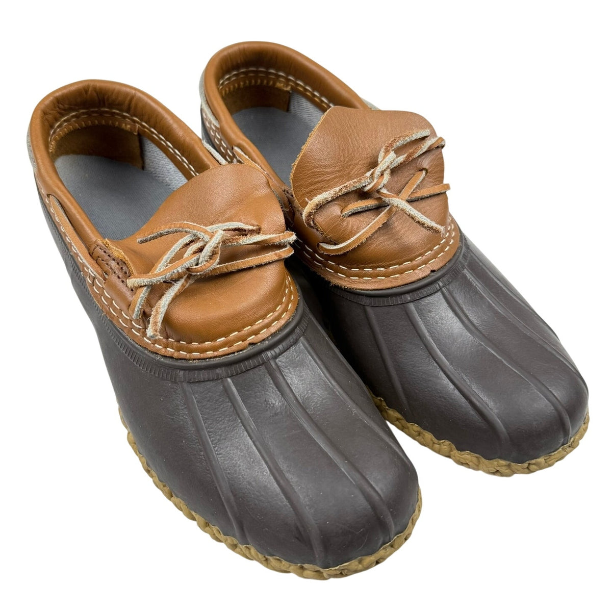 L.L. Bean Duck Bean Boots Made in Maine USA Brown Shoes Womens 7 Winter